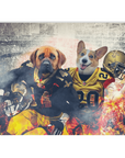 Manta personalizada para 2 mascotas 'New Orleans Doggos'