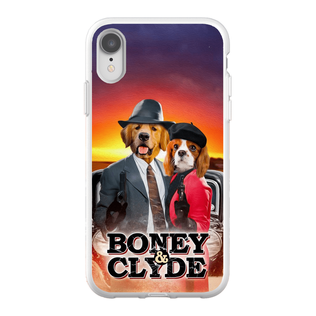 Funda personalizada para teléfono con 2 mascotas &#39;Boney and Clyde&#39;