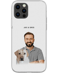 Funda moderna personalizada para teléfono para mascotas y humanos