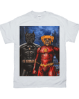 Camiseta personalizada para 2 mascotas 'Batdog &amp; Flash Doggo'