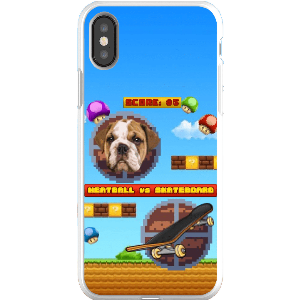 Funda de teléfono para mascotas personalizada con videojuego retro