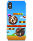 Funda de teléfono para mascotas personalizada con videojuego retro