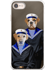 Funda personalizada para teléfono con 2 mascotas 'The Sailors'