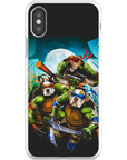 Funda personalizada para teléfono con 3 mascotas 'Teenage Mutant Ninja Doggos'