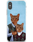 Funda personalizada para teléfono con 2 gatos 'Step Kitties'