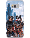 Funda personalizada para teléfono con 2 mascotas 'The Viking Warriors'