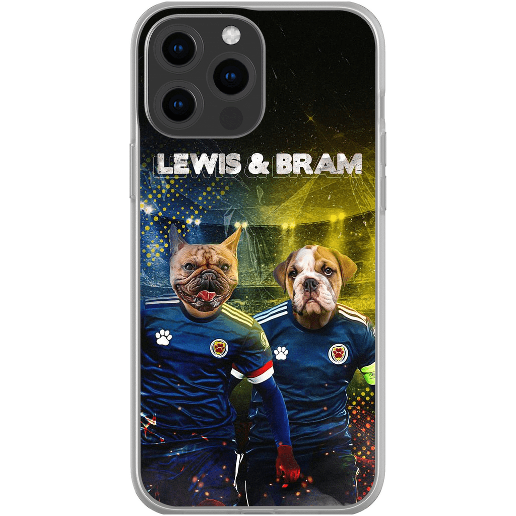 Funda personalizada para teléfono con 2 mascotas &#39;Scotland Doggos&#39;