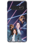 Funda para teléfono personalizada Lazer Portrait Pet (masculino)/humano (femenino) de los años 80