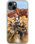 Funda personalizada para teléfono con 2 mascotas 'Dogati Riders'