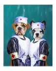 Lienzo personalizado para 2 mascotas 'The Nurses'