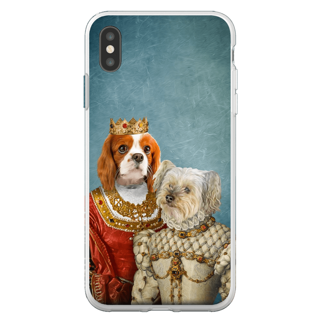 Funda personalizada para teléfono con 2 mascotas &#39;Reina y Princesa&#39;