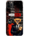 Funda personalizada para teléfono con 2 mascotas 'Doggo Heist'