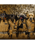 Rompecabezas personalizado de 4 mascotas 'Dog Busters'