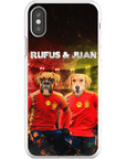 'Spain Doggos' Funda personalizada para teléfono con 2 mascotas