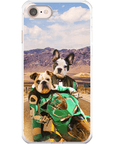 Funda personalizada para teléfono con 2 mascotas 'Kawadawgi Riders'