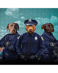 Puzzle personalizado de 3 mascotas 'Los Oficiales de Policía'