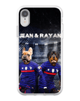 Funda personalizada para teléfono con 2 mascotas 'France Doggos'