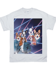 Camiseta personalizada con 3 mascotas 'Lazer Portrait (hembras) de los años 80' 