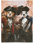 Manta personalizada para 3 mascotas 'Los Piratas'