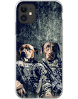 Funda personalizada para teléfono con 2 mascotas 'The Army Veterans'