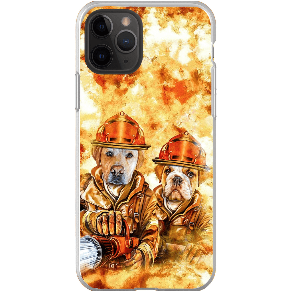 Funda personalizada para teléfono con 2 mascotas &#39;Los Bomberos&#39;