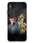 Funda personalizada para teléfono con 2 mascotas '2Paw And Notorious DOG'