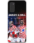 'Croatia Doggos' Funda personalizada para teléfono con 2 mascotas