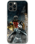 Funda personalizada para teléfono con 2 mascotas 'Bat Dog &amp; Robpaw'