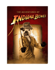 Lienzo personalizado para mascotas 'The Indiana Bones'