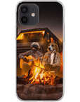 Funda personalizada para teléfono con 2 mascotas 'The Campers'