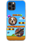 Funda de teléfono para mascotas personalizada con videojuego retro