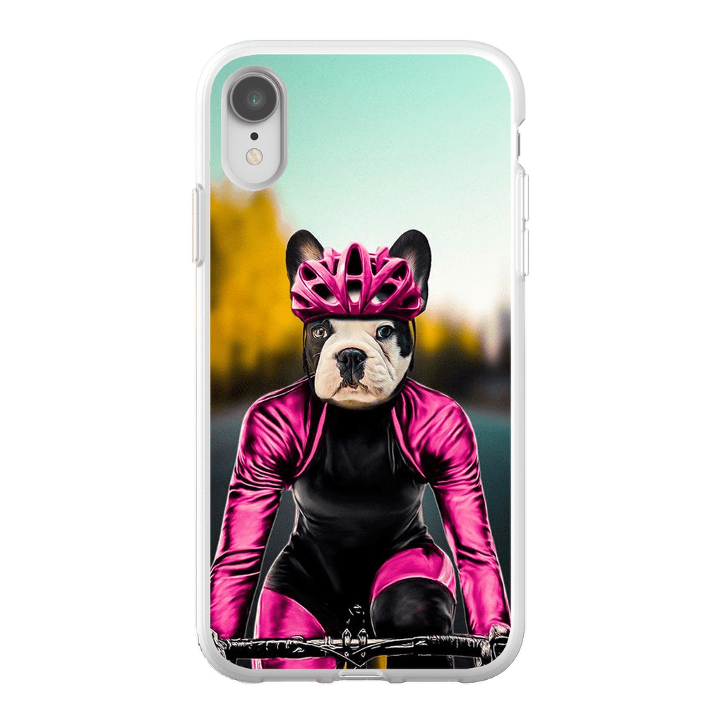 Funda para móvil personalizada &#39;La ciclista femenina&#39;