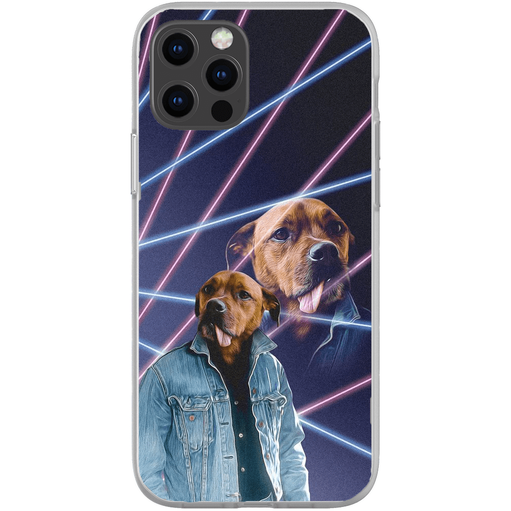 Funda personalizada para teléfono con mascota &#39;1980s Lazer Portrait&#39;