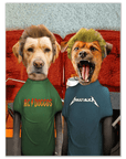 Póster personalizado para 2 mascotas 'Beavis y Buttsniffer'