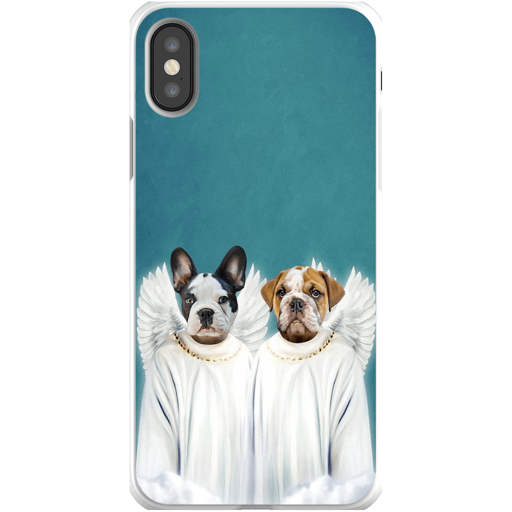 Funda para teléfono con mascotas personalizadas &#39;2 Ángeles&#39;