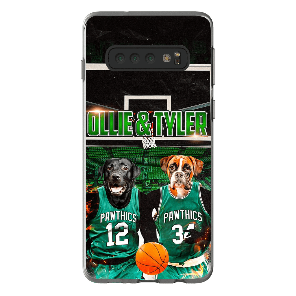 Funda personalizada para teléfono con 2 mascotas &#39;Boston Walkies&#39;