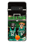 Funda personalizada para teléfono con 2 mascotas 'Boston Walkies'