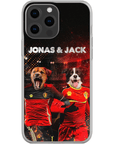 Funda personalizada para teléfono con 2 mascotas 'Belgium Doggos'