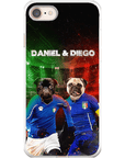 'Italy Doggos' Funda personalizada para teléfono con 2 mascotas