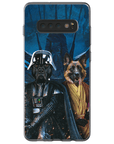 Funda personalizada para teléfono con 2 mascotas 'Darth Woofer &amp; Jedi-Doggo'