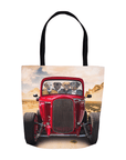 Bolsa de asas personalizada para 4 mascotas 'The Hot Rod'