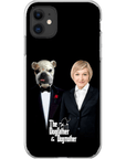 Funda personalizada para teléfono humano o mascota 'The Dogfather &amp; Dogmother'