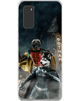 Funda personalizada para teléfono con 2 mascotas 'Bat Dog &amp; Robpaw'