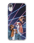 Funda personalizada para teléfono con 2 mascotas '1980s Lazer Portrait'