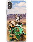 Funda personalizada para teléfono con 2 mascotas 'Kawadawgi Riders'