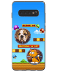 Funda de teléfono para mascotas personalizada con videojuego retro