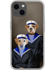 Funda personalizada para teléfono con 2 mascotas 'The Sailors'