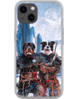 Funda personalizada para teléfono con 2 mascotas 'The Viking Warriors'