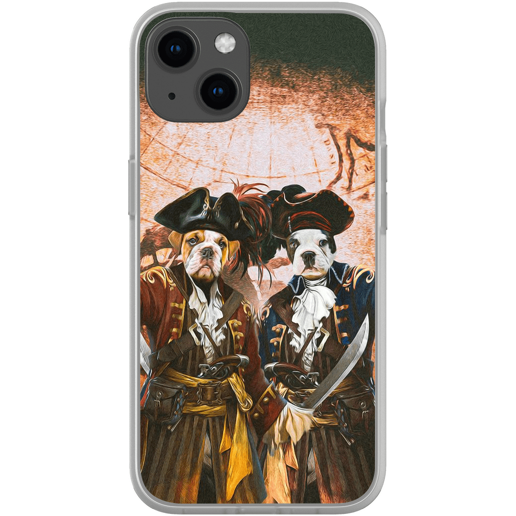 Funda personalizada para teléfono con 2 mascotas &#39;Los Piratas&#39;