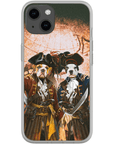 Funda personalizada para teléfono con 2 mascotas 'Los Piratas'